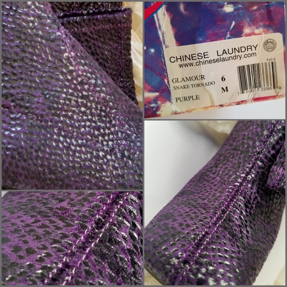 Chinese Laundry Boot 6M Purple Gray Glamorous - Picture 8 of 8